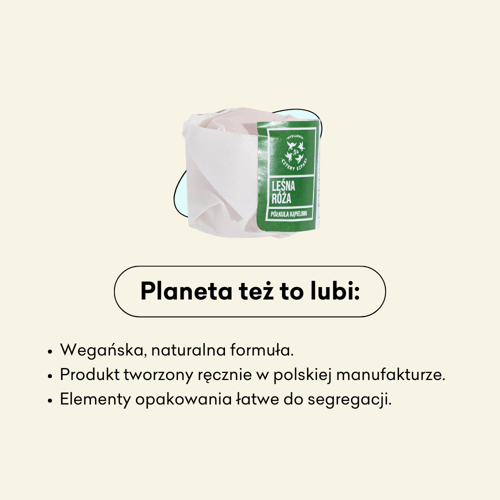 Półkula Leśna Róża to wegańska, naturalna formuła.