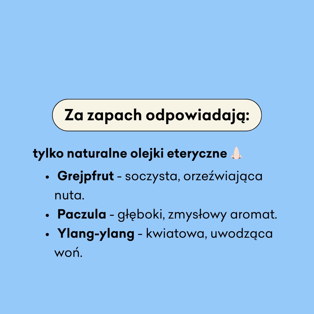 Miłość - nawilżający balsam do ciała za zapach odpowiadają naturalne olejki eteryczne z grejpfruta, paczuli i ylang-ylang.