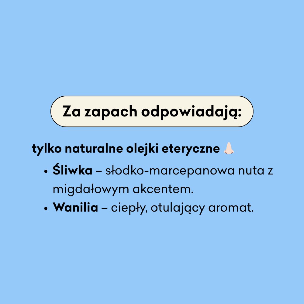 Śliwka i Wanilia - superlekki olejek do ciała za zapach odpowiadają tylko naturalne olejki eteryczne.