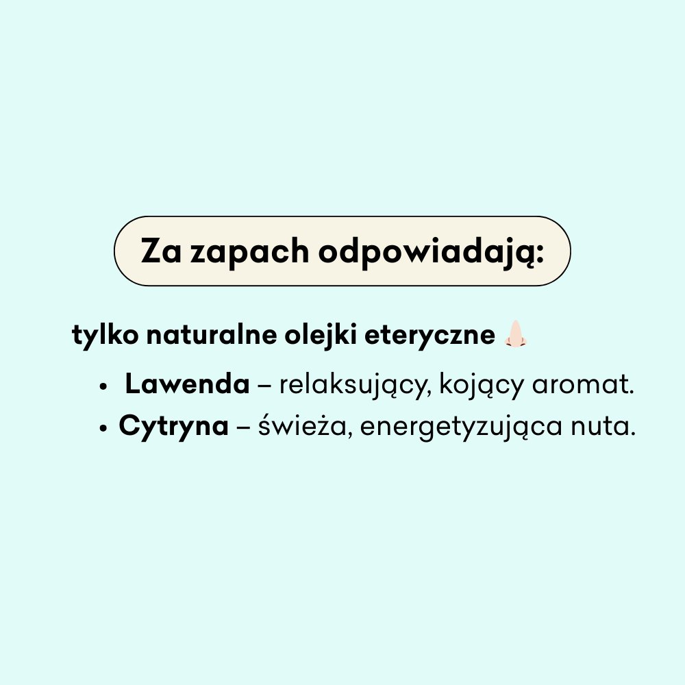 Za zapach półkuli Słona Lawenda odpowiadają olejki eteryczne: lawenda i cytryna.