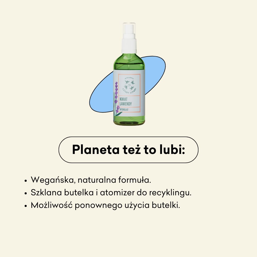 Hydrolat Kwiat Lawendy wegańska, naturalna formuła.